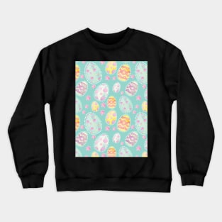 Pastel Watercolour Painted Easter Egg Pattern Crewneck Sweatshirt